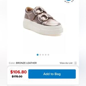 J/Slide bronze buckle sneakers